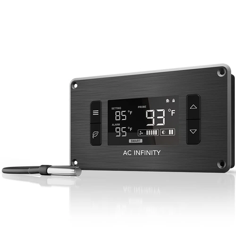 AC Infinity Controller 2, termostato ventilador y controlador de velocidad, para sistema de cine en casa AV medios armario de refrigeración