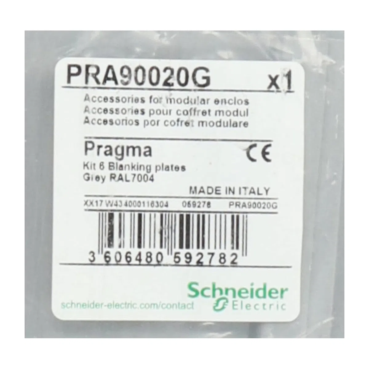 Schneider Electric PRA90020G Placa Obturadora 13, 18 or 24 Módulos
