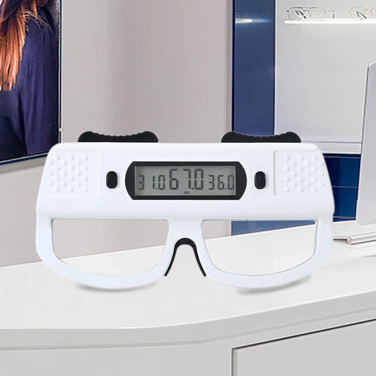 Medidor digital de distancia pupilar PD con pantalla LCD y función de memoria para una medición precisa de los ojos interpupilares