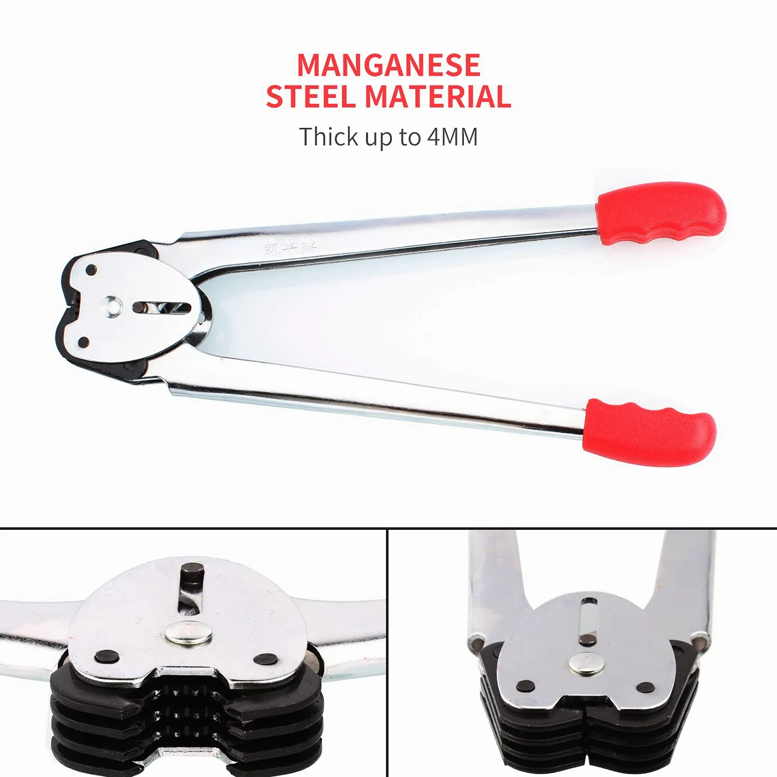 tensor de fleje+sellador de flejes + cinturón de embalaje de 100 m + clips de flejado de paletas 50 piezas, kit de bandas de flejado para correa de flejado de 1/2-3/4 "PET/PP