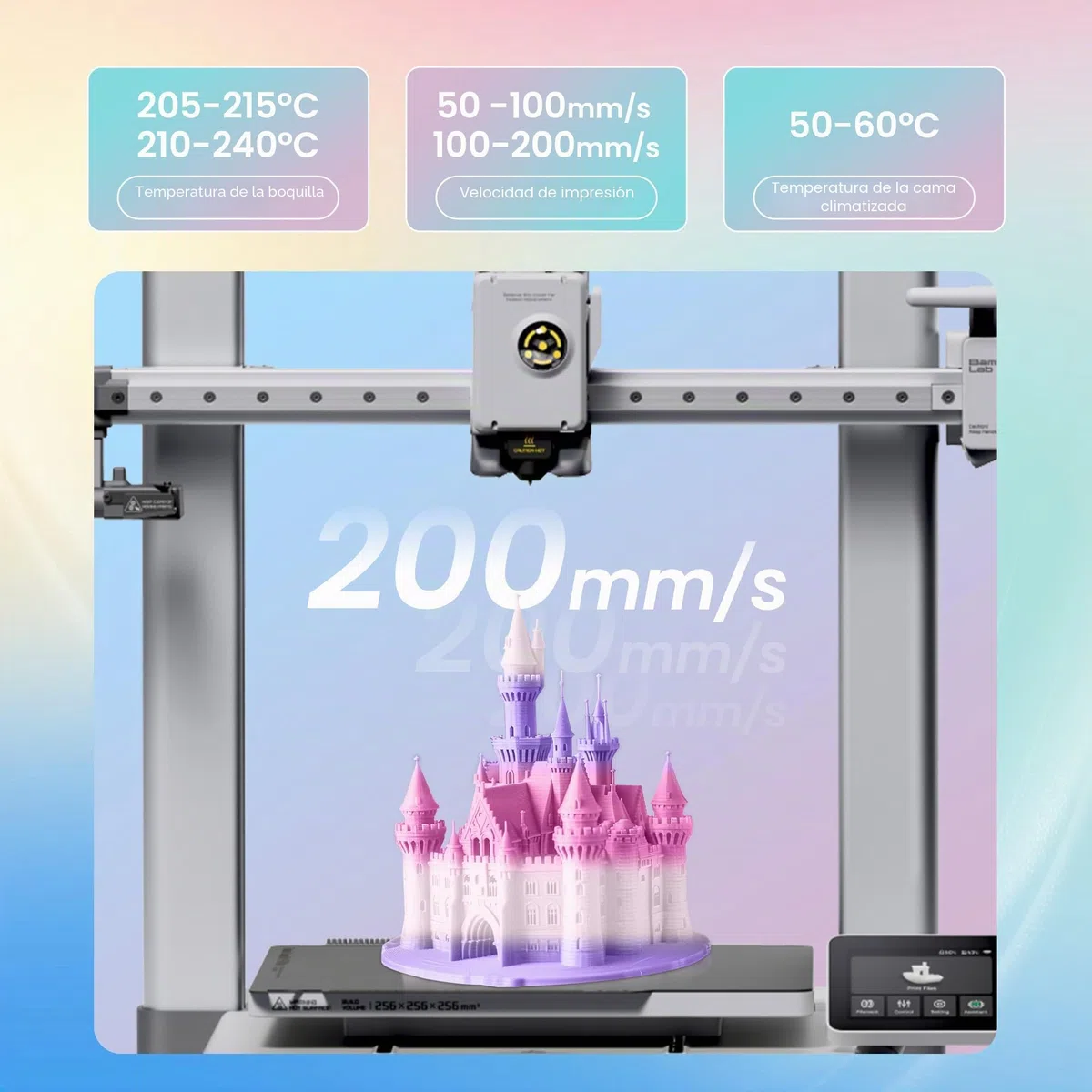SUNLU Filamento PLA Arcoíris Multicolor Bundle, Filamento PLA con Degradado de Color para Impresora 3D 1,75 mm ±0.02 mm, Peso Total 4KG, 1KG por Carrete, 4 Carretes.