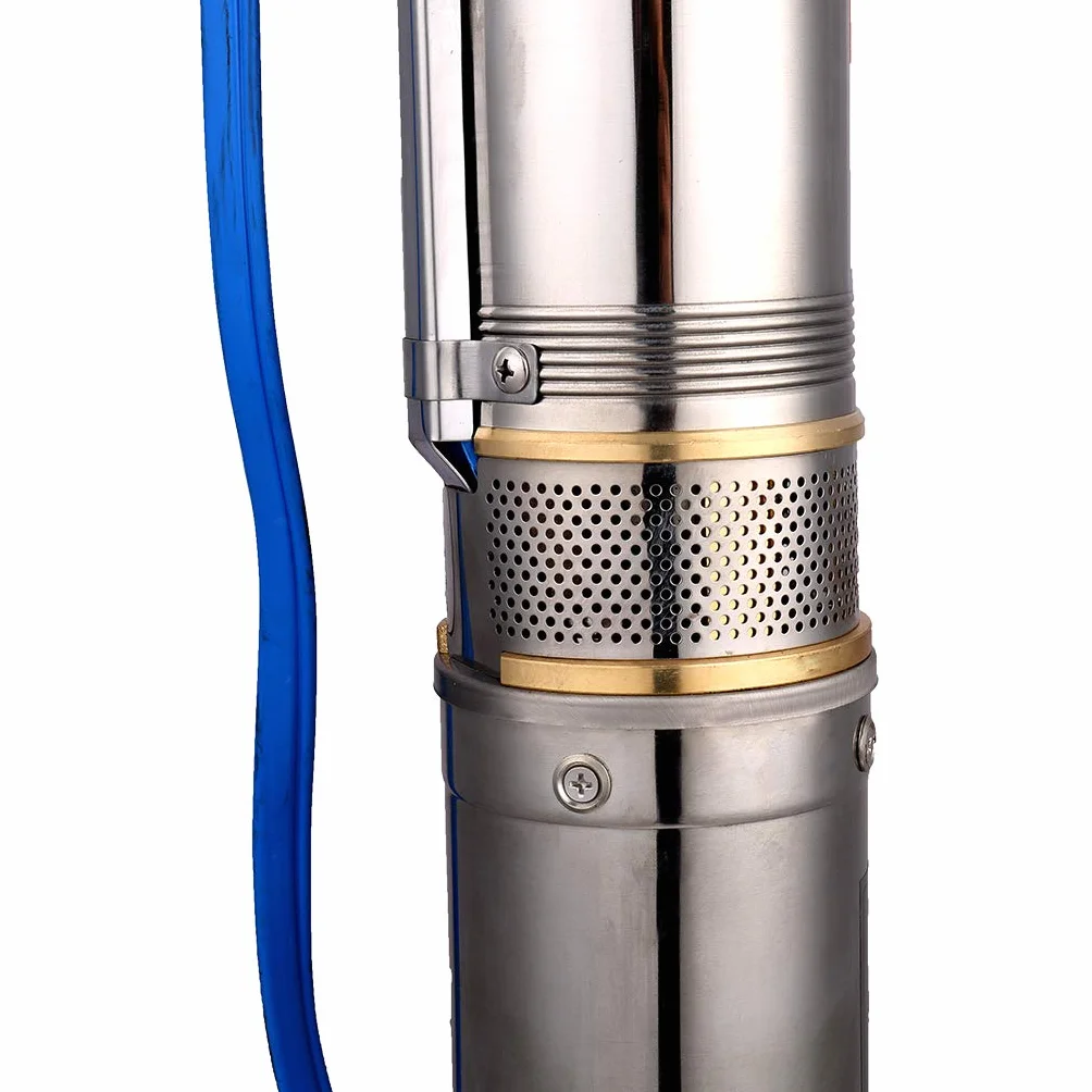 bomba sumergible para pozos profundos de acero inoxidable 3 pulgadas, 550W, 3300 L/H para jardín o uso doméstico bomba de agua para pozos