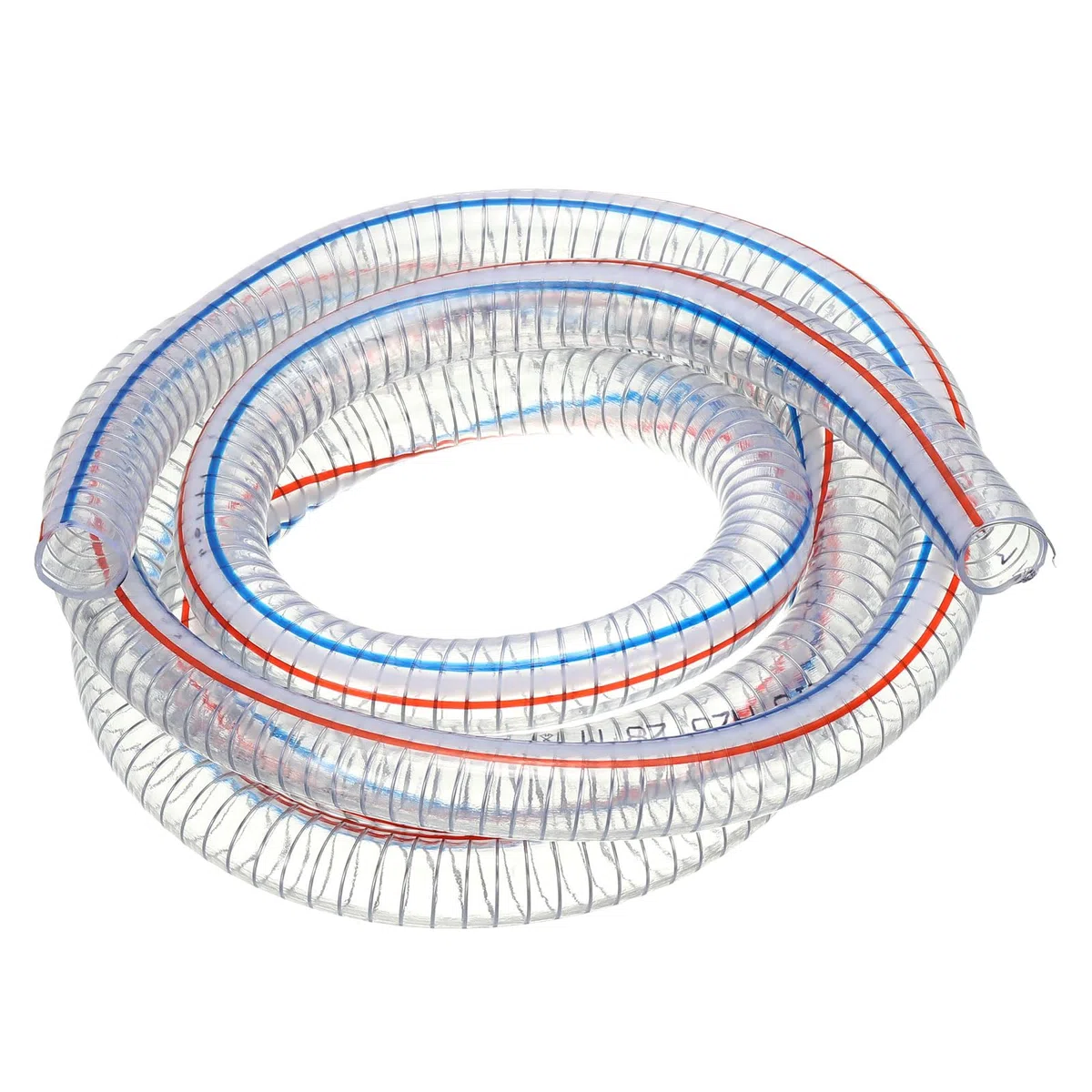 PATIKIL Manguera Reforzada Con Alambre 1" / 25mm(ID) 3 Metros, Tubo Succión PVC Vinilo Resistente A Alta Presión Y Productos Químicos Con Alambre Acero En Espiral, Transparente