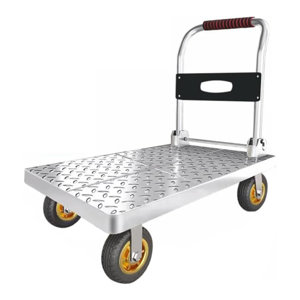 Carro de mudanza Coolpleasant con Ruedas, Resistente, Plataforma Plana rodante para un fácil Transporte, carretillas manuales de Plataforma Industrial Pesada, camión de mudanzas para Garaje