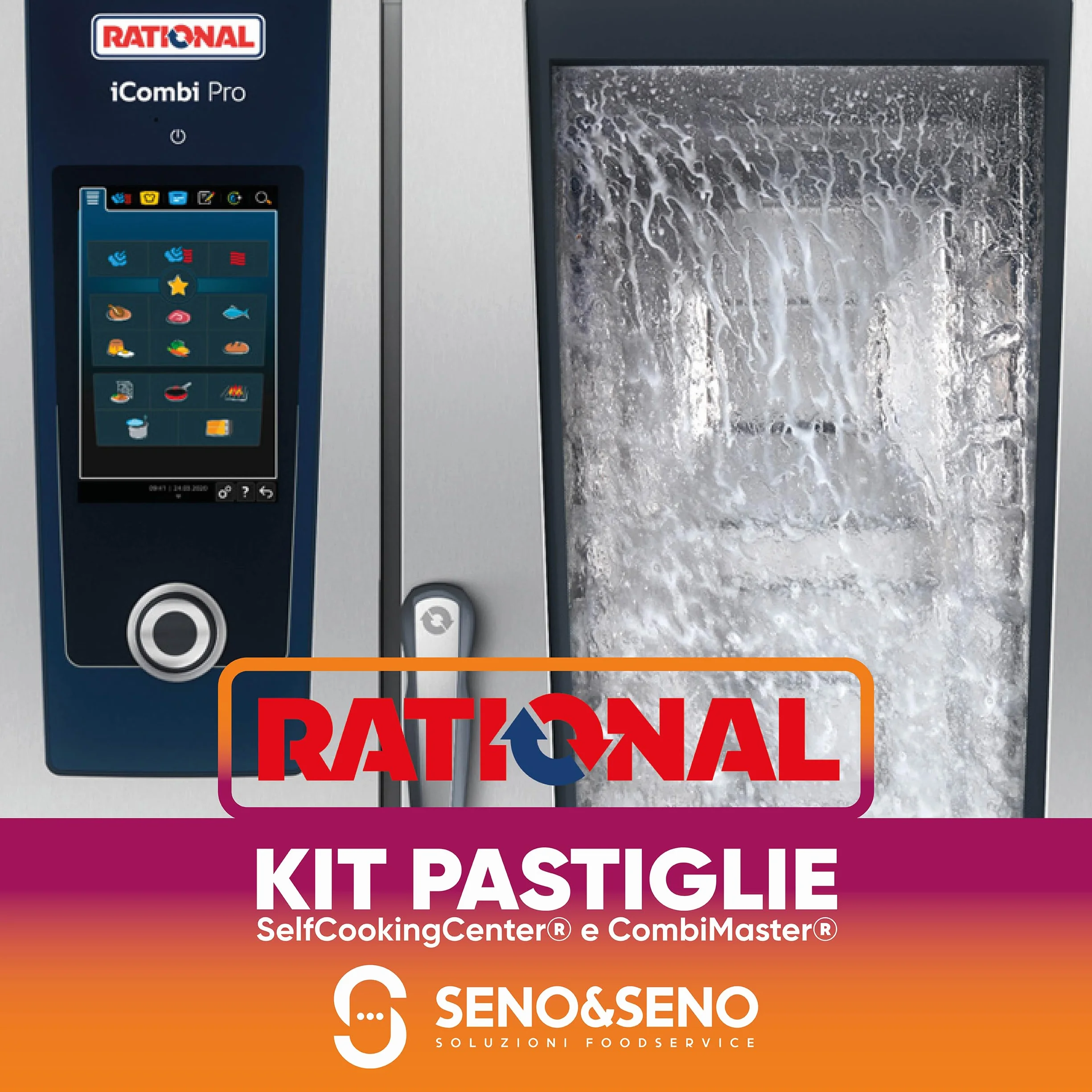 Rational - Kit de 100 pastillas detergentes rojas + 150 pastillas abrillantadoras azules para hornos | Aptas para hornos profesionales SelfCooking Center y Combi Master