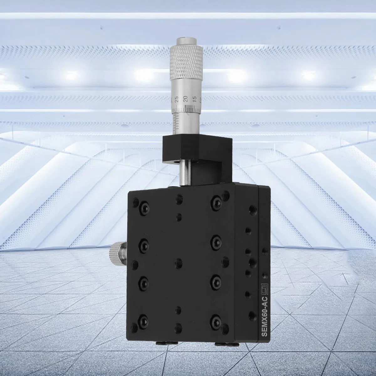 Micrómetro lineal, precisión manual 60x60 mm, herramienta medición industrial profesional, conversión exacta para laboratorios, talleres y control calidad