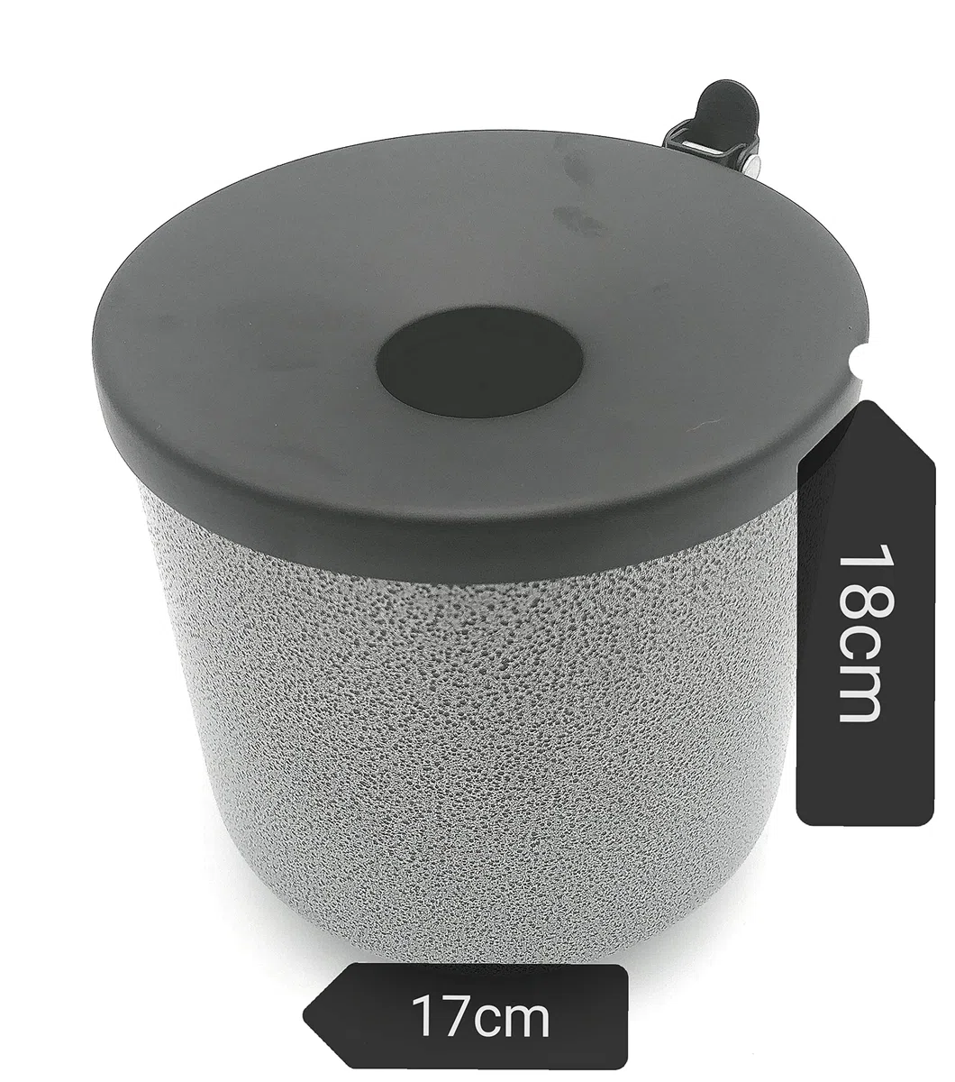 NUISIPRO - Cenicero exterior grande y resistente, capacidad 2 l, montaje en pared