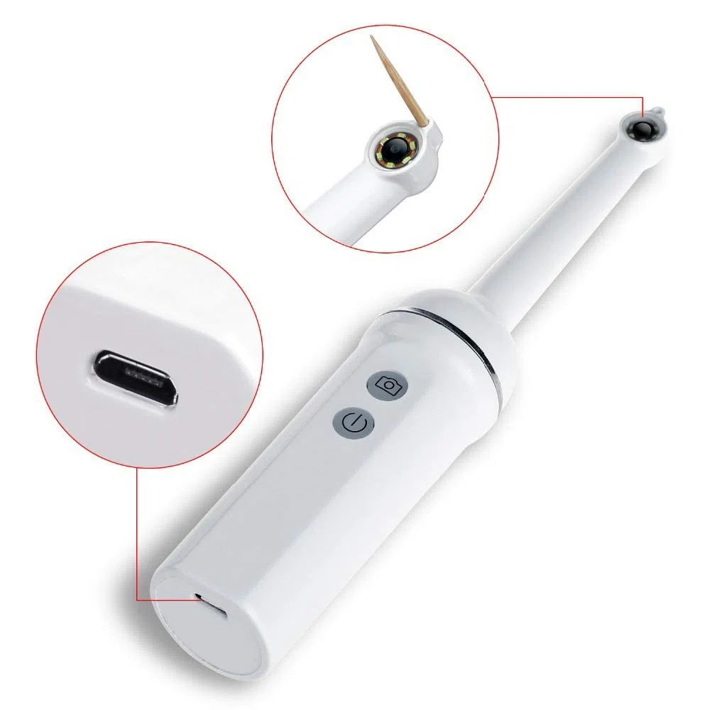 GZD WiFi Inteligente HD intraoral endoscopio, Herramientas Oral vídeo en Tiempo Real dentales, fácil conexión USB, 6 LED, 1,3 megapíxeles