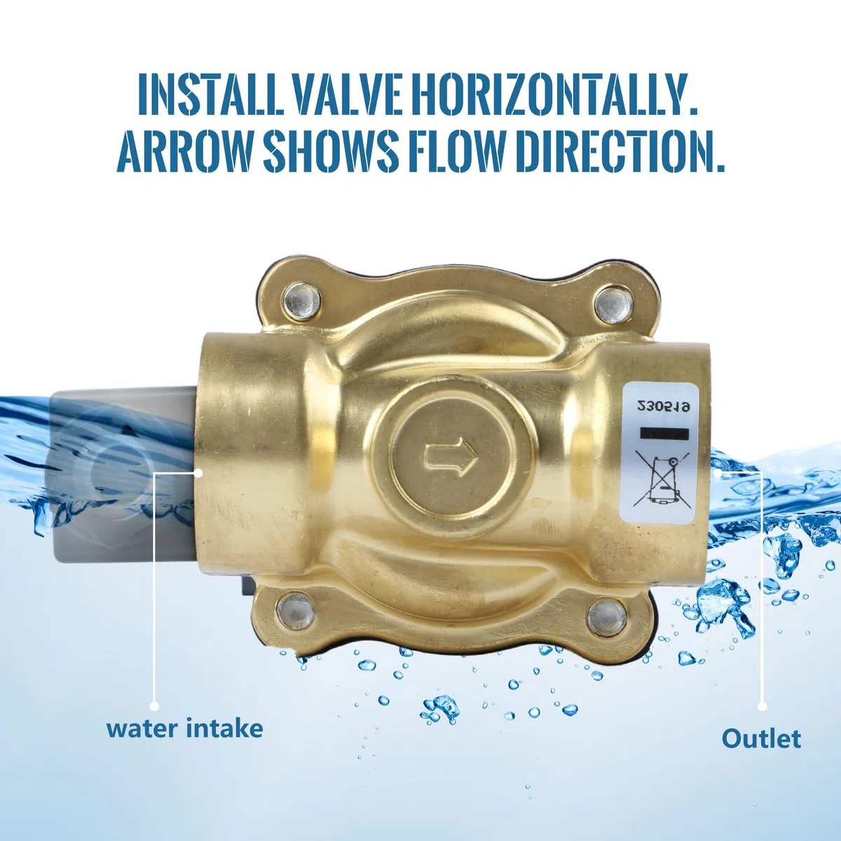 U.S. Solid Electroválvula latón G 3/8 pulgada 24 V CA normalmente cerrada NC 10 bar, válvula eléctrica para agua, aire, diésel, queroseno, gasolina