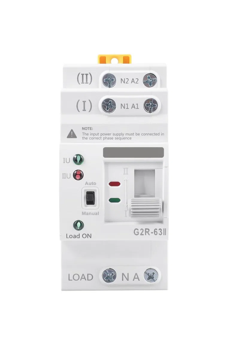 ATS Automático de Transferencia Automática para Corriente Doble 2P 63A 220V - con cambio rápido de 0,05 segundos para un suministro eléctrico confiable en hogares e industrias