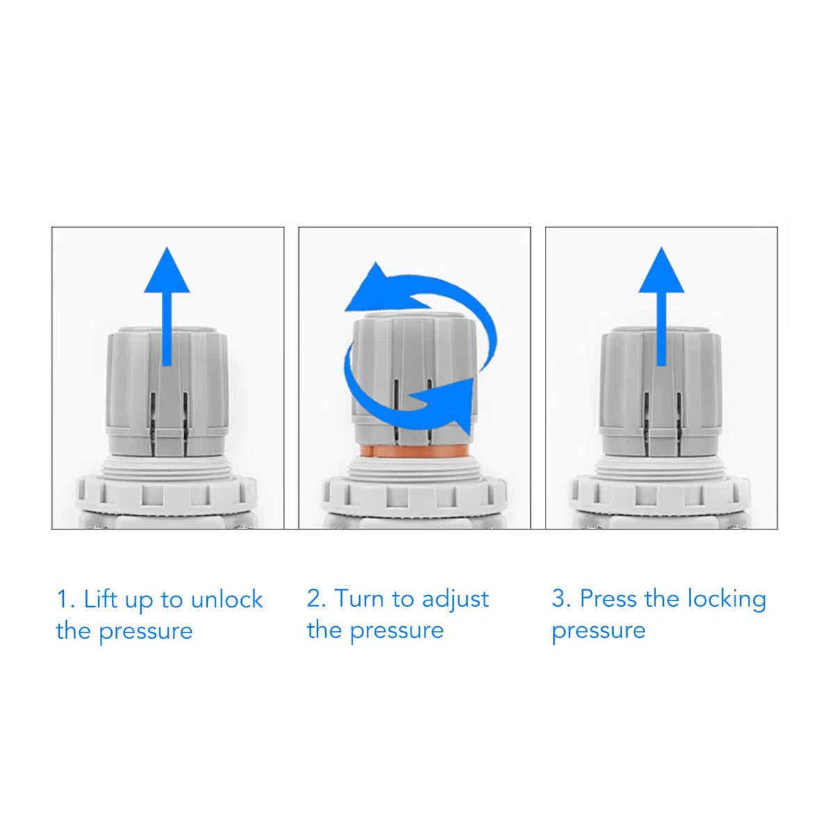 Regulador de Presión de Aire con Dial de Presión, Manómetro Regulador de Presión de Vacío Neumático con Autobloqueo, Rango de Presión de Funcionamiento de -100 a -1,3 Kpa