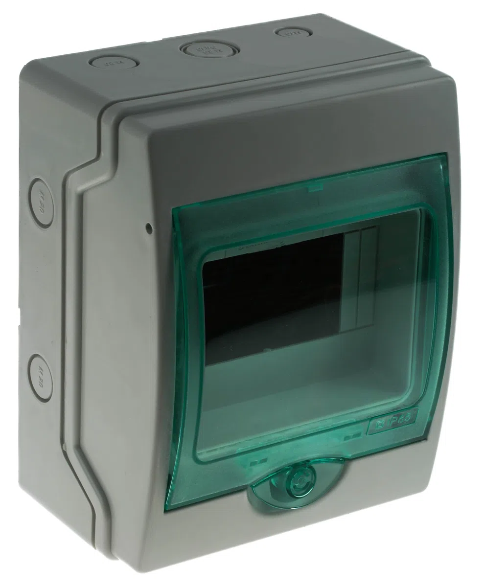 Schneider - Kaedra Cofre Modular Estanco 6 Módulos IP65, Polímero Autoextinguible, Montaje en Superficie, Temperatura de Funcionamiento -25°C a +60°C, Ideal para Garajes y Talleres