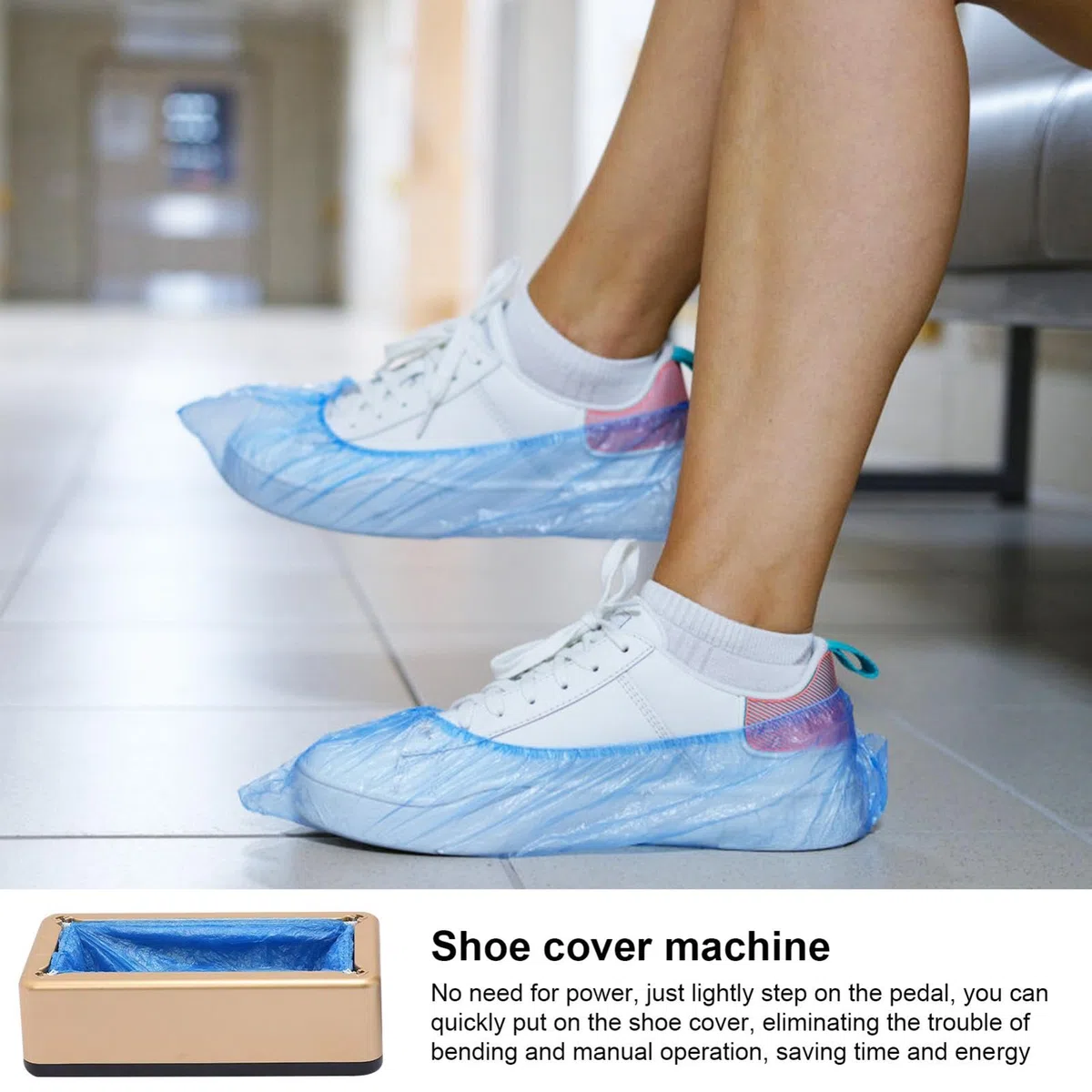 Dispensador De Cubiertas De Zapatos | Dispensador Automático De Fundas Para Zapatos | Dispensador Portátil De Cubrezapatos | Con 100 Fundas Desechables | Para Médicos, Hogar, Tienda Y Oficina
