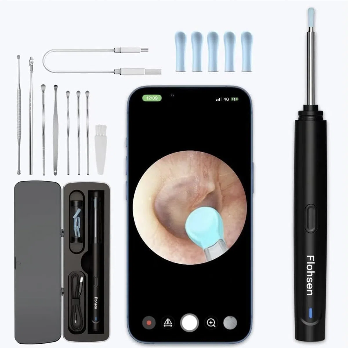 Kit de eliminación de cera para oídos Otoscopios Visual