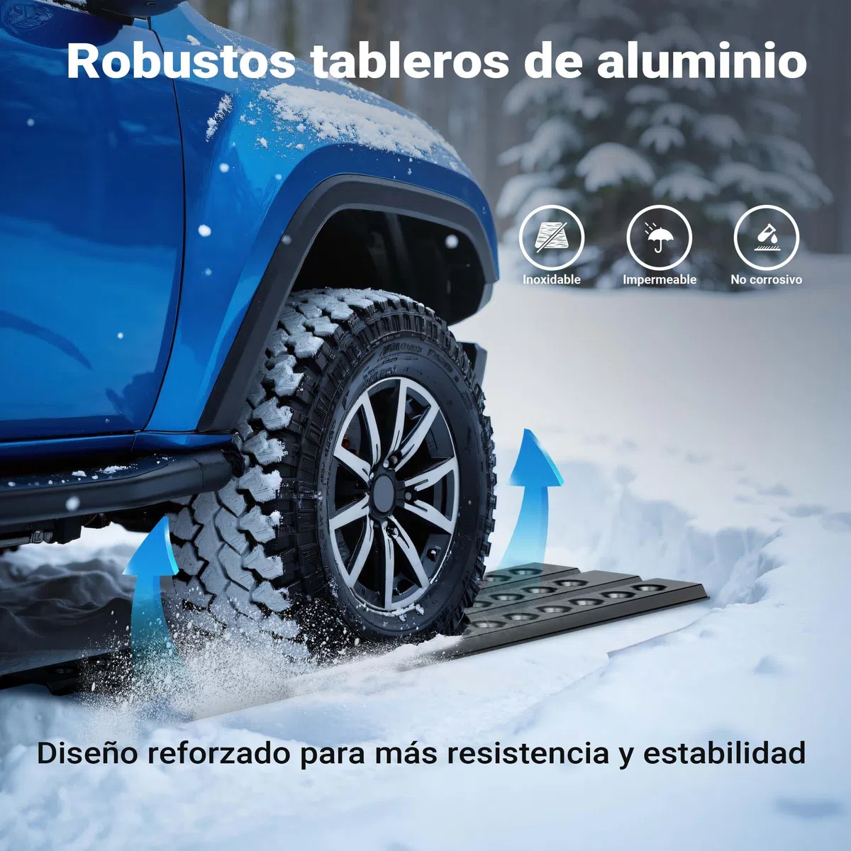 Planchas de Arena 1Par 150x45cm Planchas desatasco Rampas Rescate Aluminio Accesorios vehículos 4x4