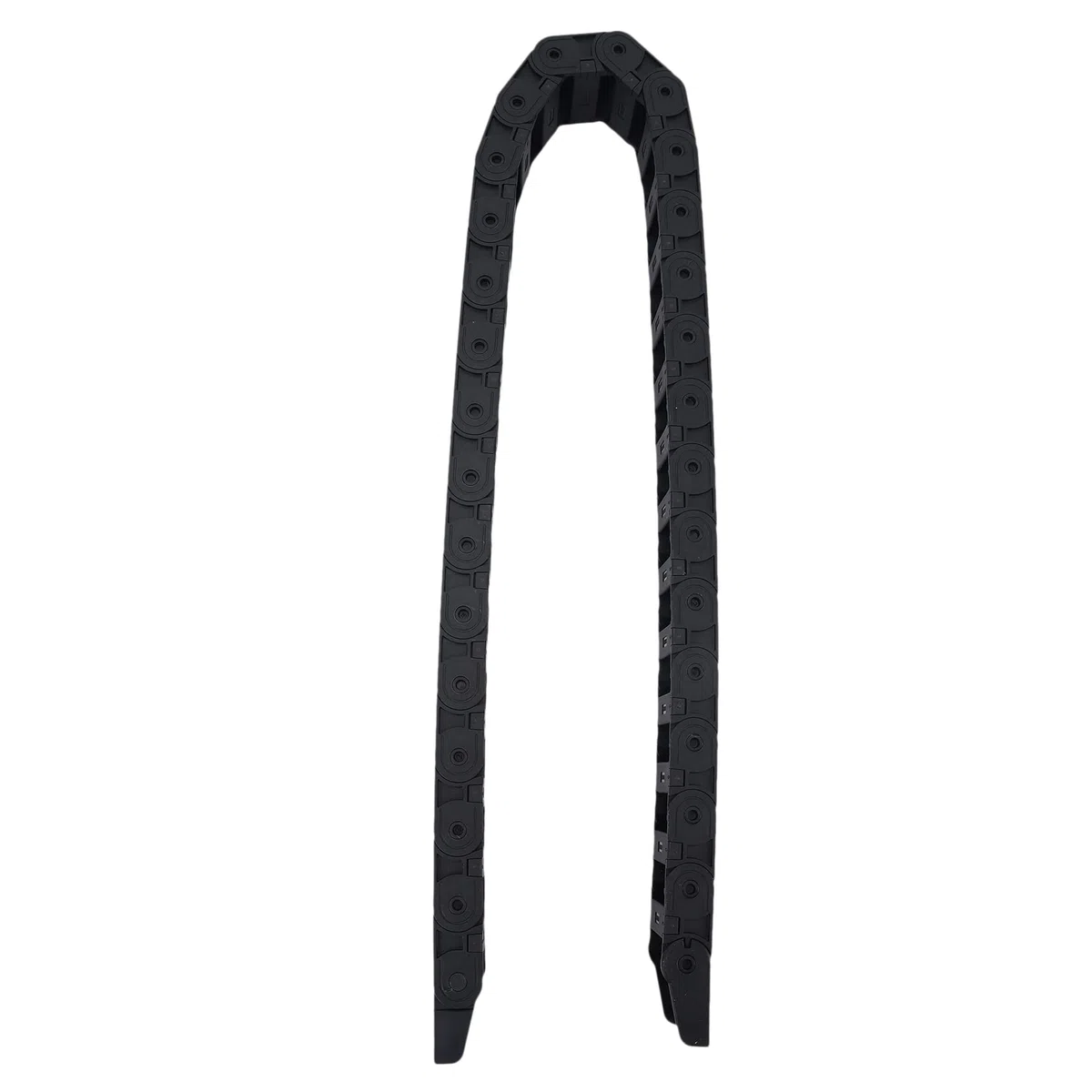 6 Piezas 18mm x 37mm Negro Flexible Cadena de Arrastre de Cable Semicerrada 1M 39.4 Pulgada