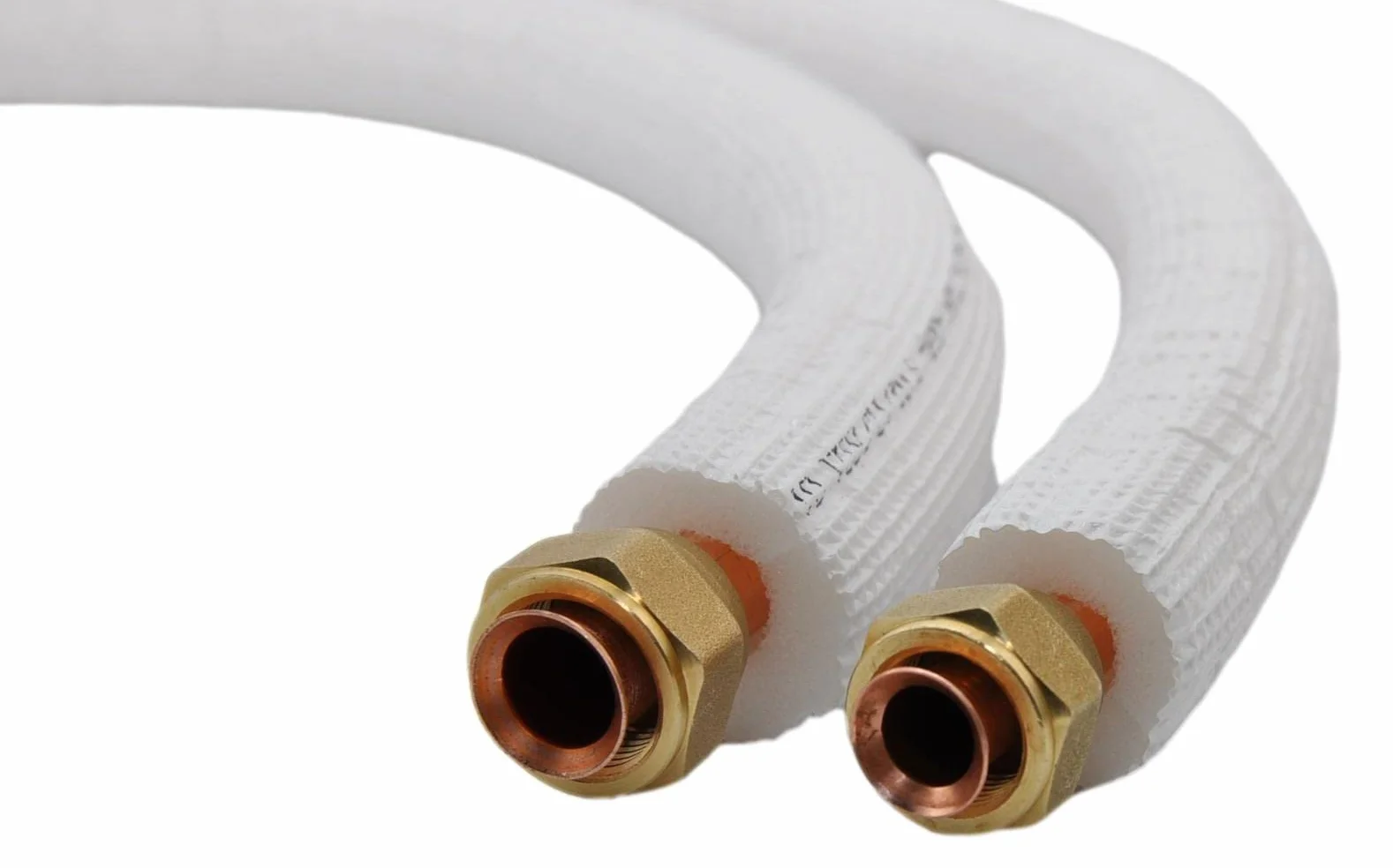 SYSTERM Conducto refrigerante para aire acondicionado dividido, tubo de cobre aislado listo para ajustar 1/4" + 1/2", los tubos preaislados para gases refrigerantes R32, R410A y R407C (longitud: 7m)
