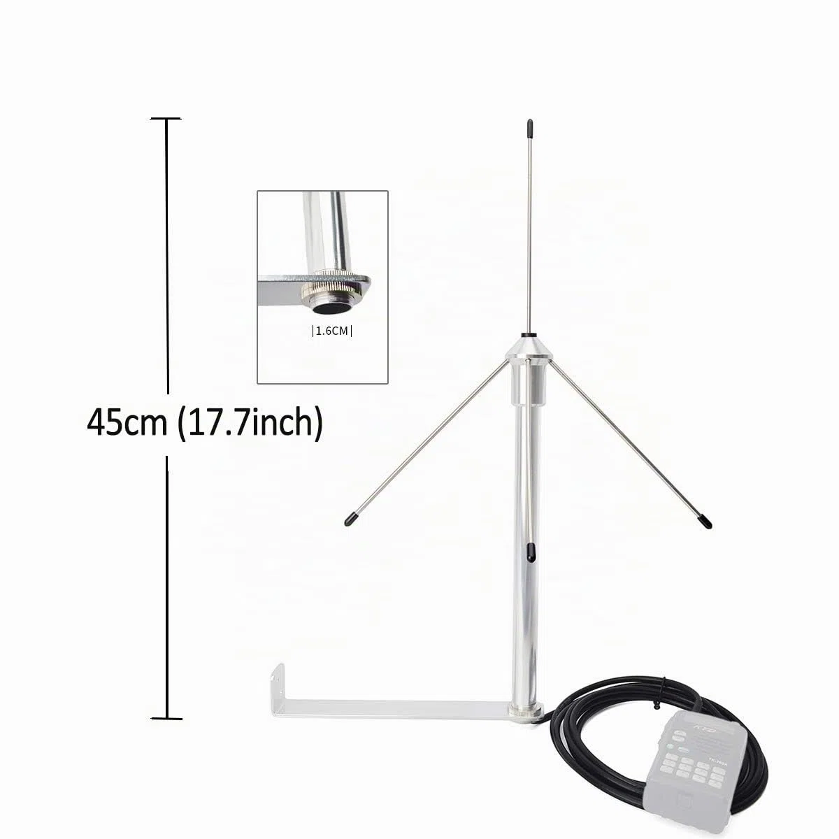 HYS Antena omni, 433 MHz, 3 dbi, 50 ohmios, antena GSM con cable coaxial RG58 de 3 m y conector macho SMA y soporte de montaje
