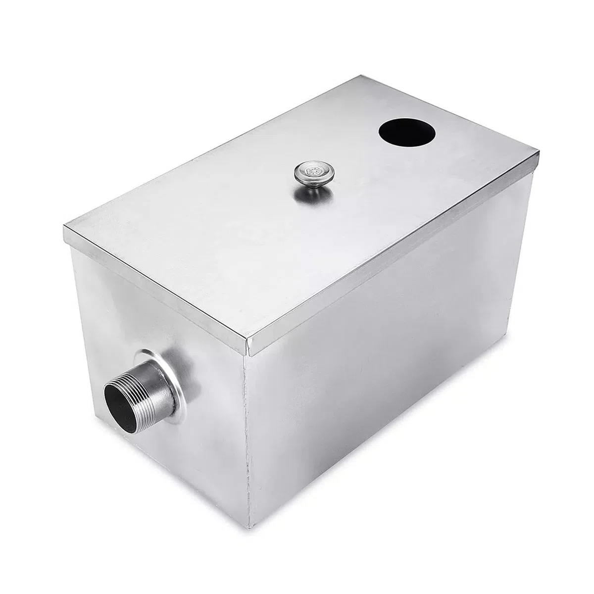 Trampa de grasa, 350*200*200mm acero inoxidable 8LB trampa de grasa Interceptor separador de agua y aceite for restaurante cocina herramientas de tratamiento de aguas residuales ,para cocina de restau