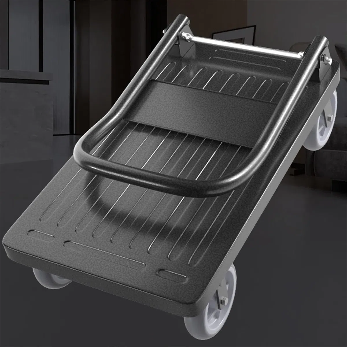 Carretillas manuales Plegables de Plataforma Camión de Plataforma Plegable Multiusos con Ruedas Goma 5 Pulgadas for Transportar Camiones Comida y remolques
