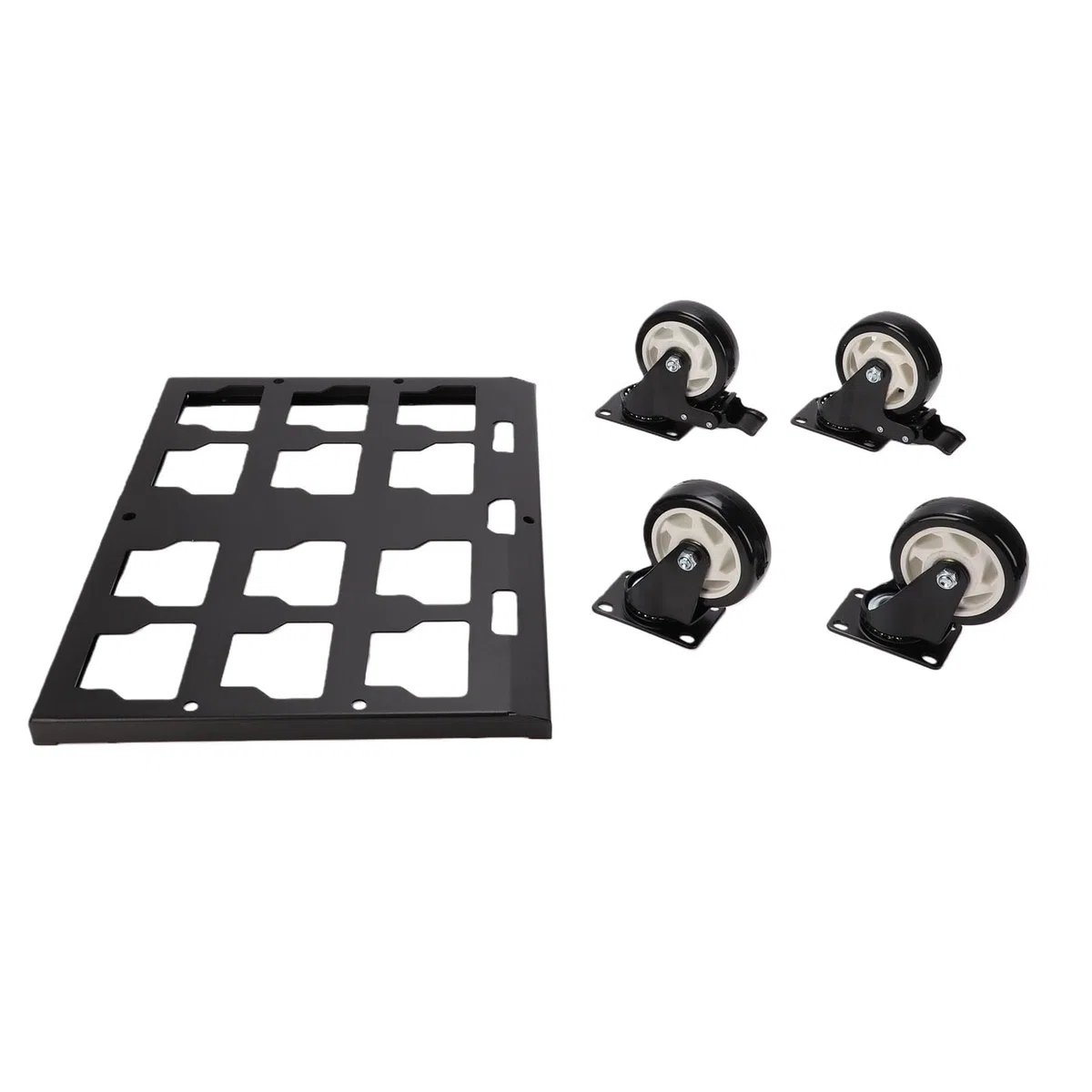 Cocoarm Carro para Caja de Herramientas, Carro con Base Rodante de Acero Engrosado con Ruedas de Bloqueo, Capacidad de 400 LB, Instalación sin Perforación, para Almacenamiento Modular de