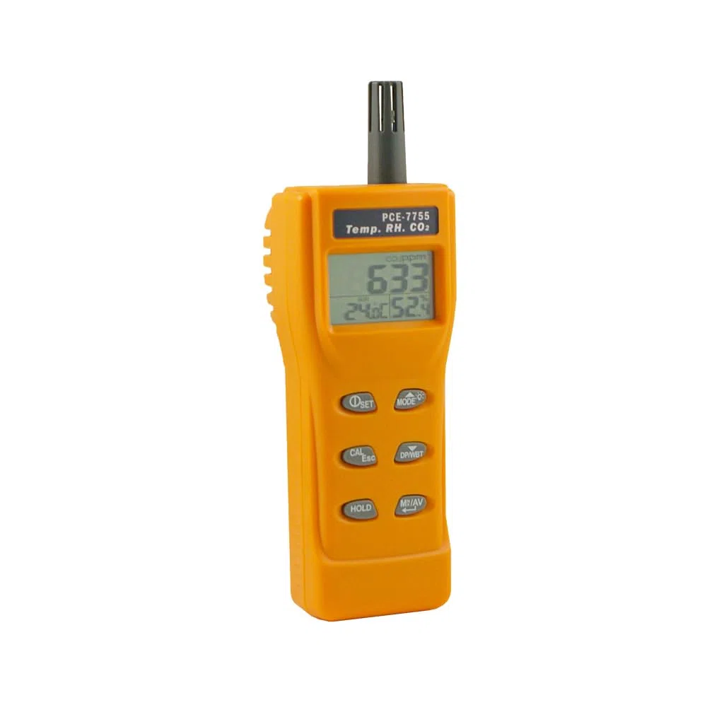 PCE Instruments Medidor de CO2 portátil, medidor Temperatura y Humedad en Interiores PCE-7755