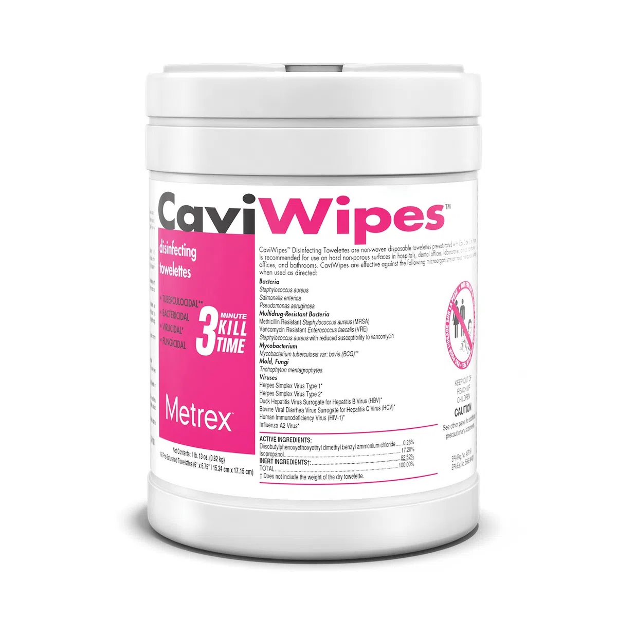 CaviWipes Metrex - Toallitas para desinfectar botellas (160 unidades)
