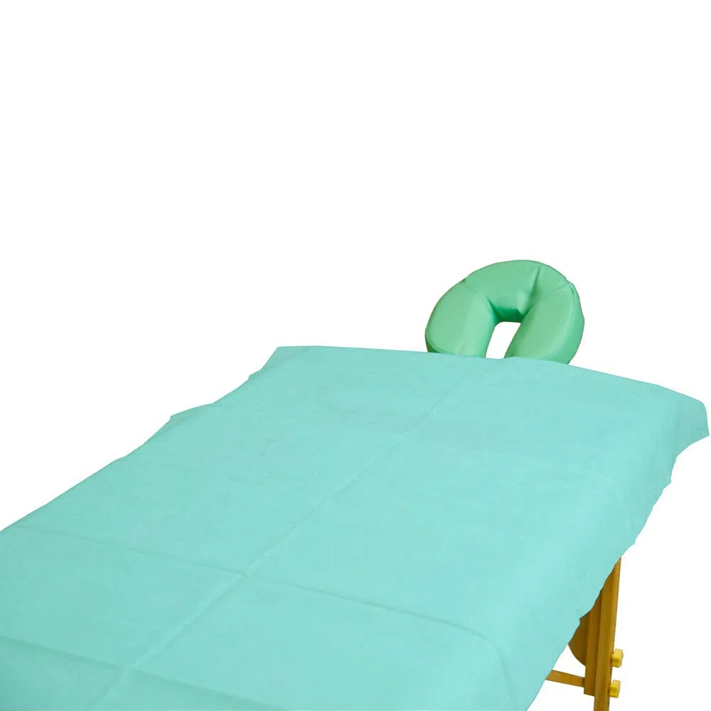 Teqler 131042mint Sábanas desechables para camillas de exámen y masaje, 200 cm x 70 cm (pack de 100 uds.)