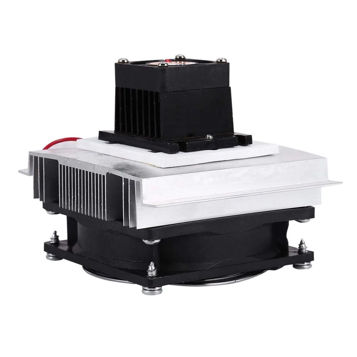 Akozon Peltier termoeléctrico Kit de de refrigeración de semiconductores de refrigeración Kit de ventilador de bricolaje Enfriador necesita 12V DC 6A Power