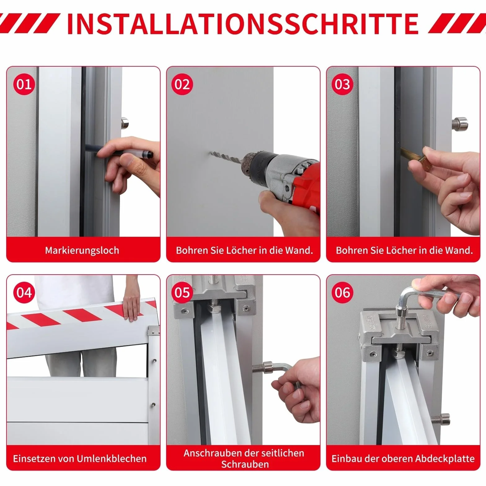 Barrera Anti Inundaciones Casera L 180CM H 20CM Barrera De AleacióN De Aluminio De Defensa Contra Inundaciones En Puertas,Deflector ProteccióN Contra Inundaciones