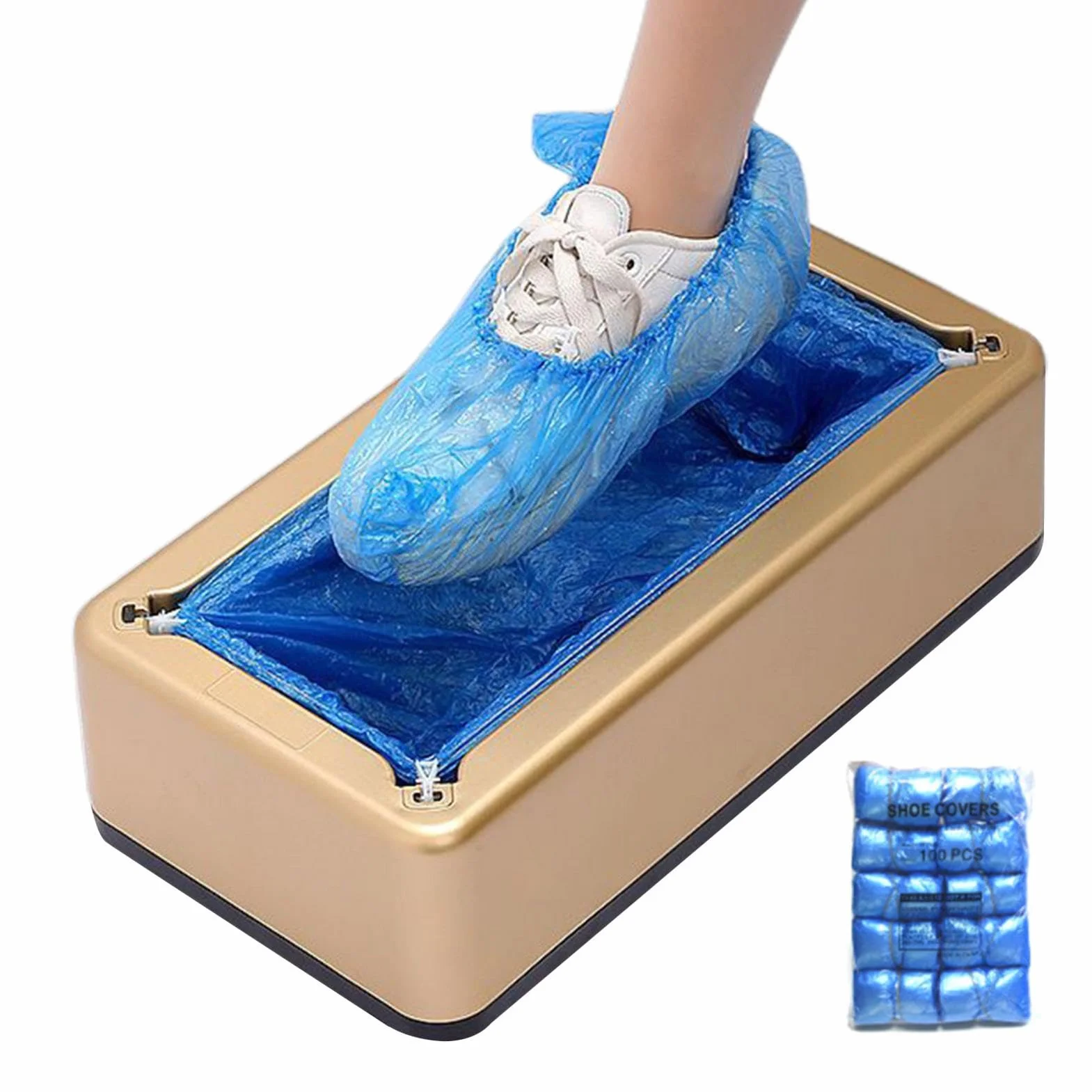 Dispensador De Cubiertas De Zapatos | Dispensador Automático De Fundas Para Zapatos | Dispensador Portátil De Cubrezapatos | Con 100 Fundas Desechables | Para Médicos, Hogar, Tienda Y Oficina