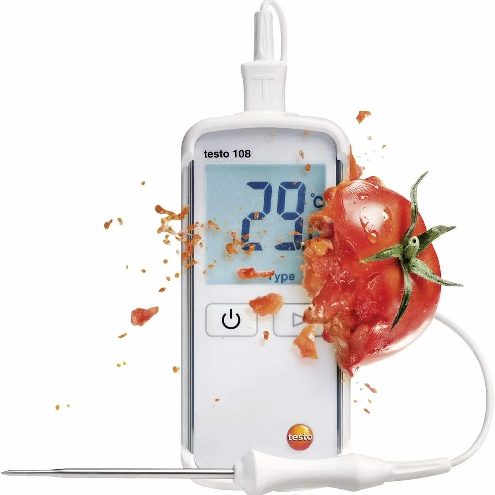 Testo 0563 1080 Instrumento Temperatura Impermeable de Medición (Tipo T y K), Incluyendo Termopar Tipo de Sensor T, S