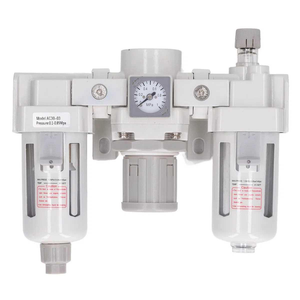 Regulador de presión de filtro de aire para compresor G3/8, regulador de presión de filtro de aire con separador de agua y aceite, filtro neumático de aleación de aluminio para