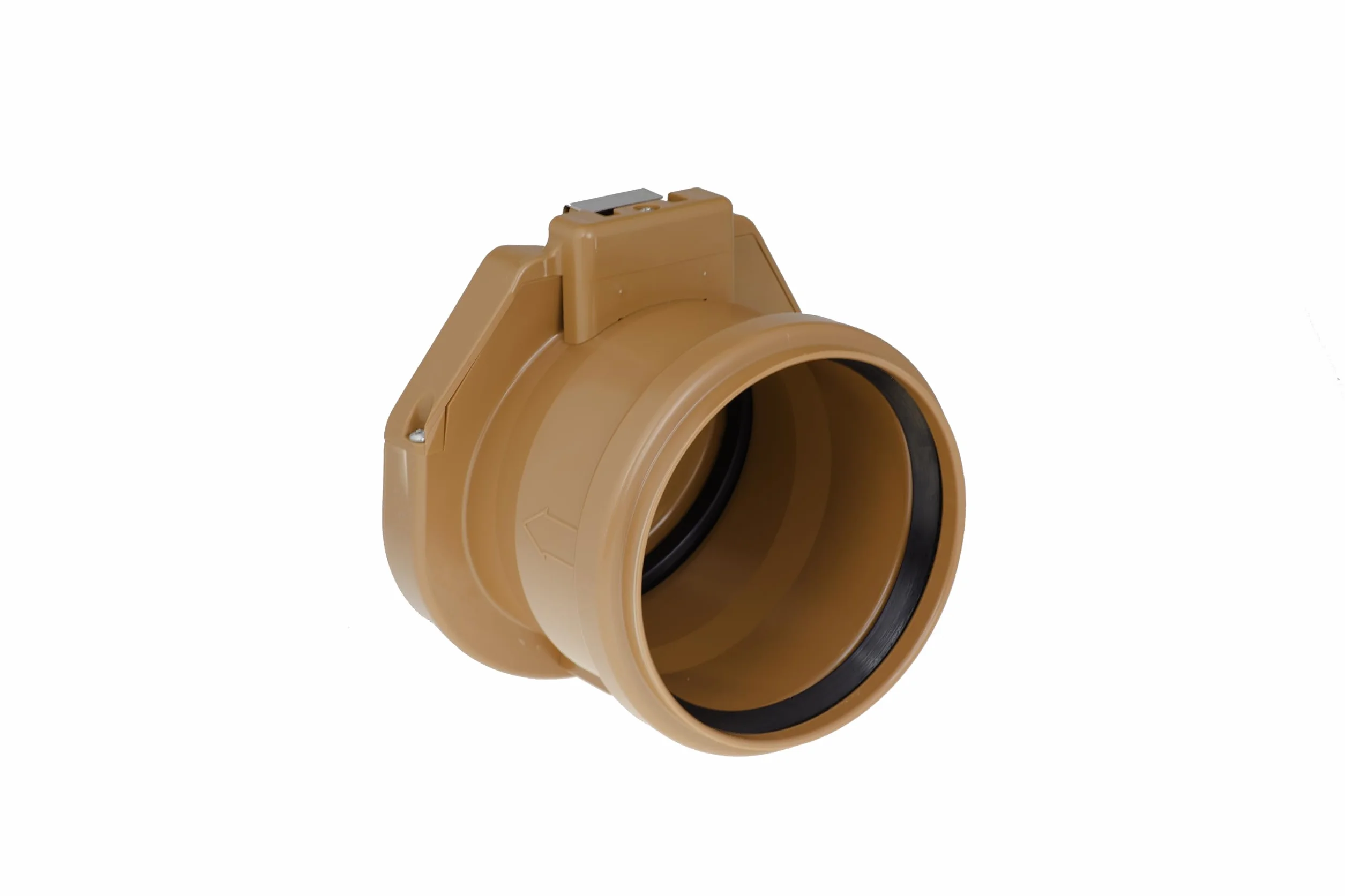 Válvula antirretorno DN 160, cierre antirretorno DN160, con tapa de acero inoxidable con goma de sellado, válvula antirretorno, tapa de tubo (DN160)