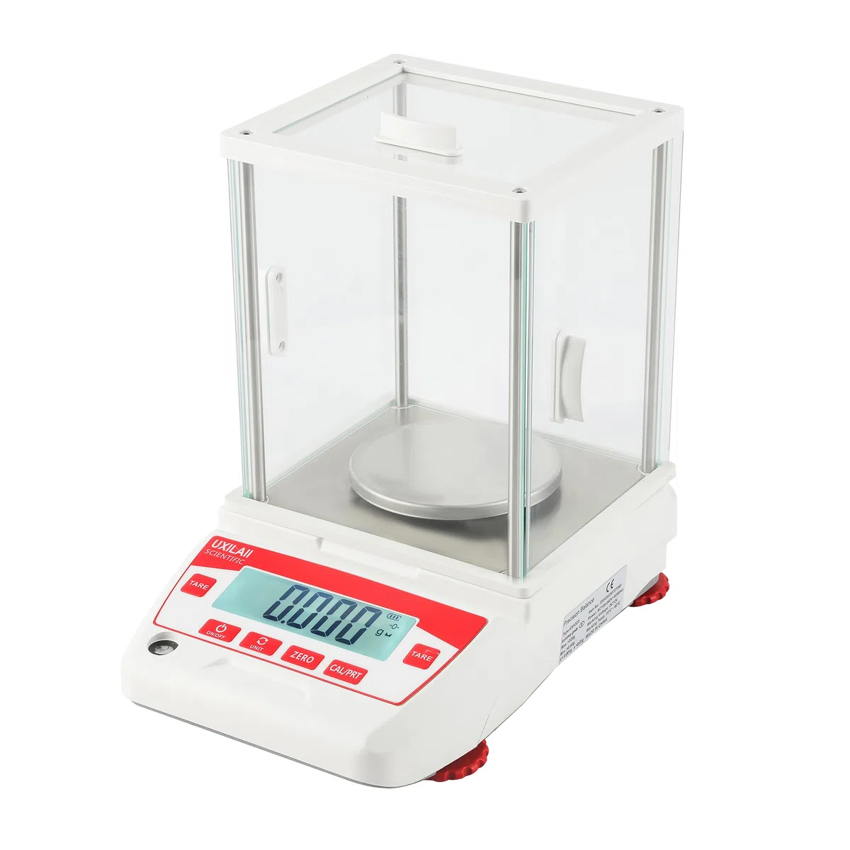 Balanza analítica de 1 mg GN ct Unidad de precisión Báscula analítica digital RS232 Interfaz Laboratorio Equilibrio electrónico Pantalla LCD con parabrisas de vidrio (220g0.001g)