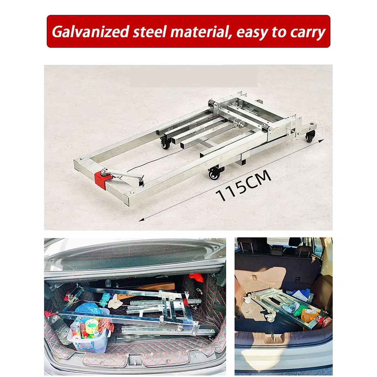 Apilador manual de carretilla elevadora resistente, carrito de elevación plegable, capacidad de 60 kg para obras de construcción y garajes