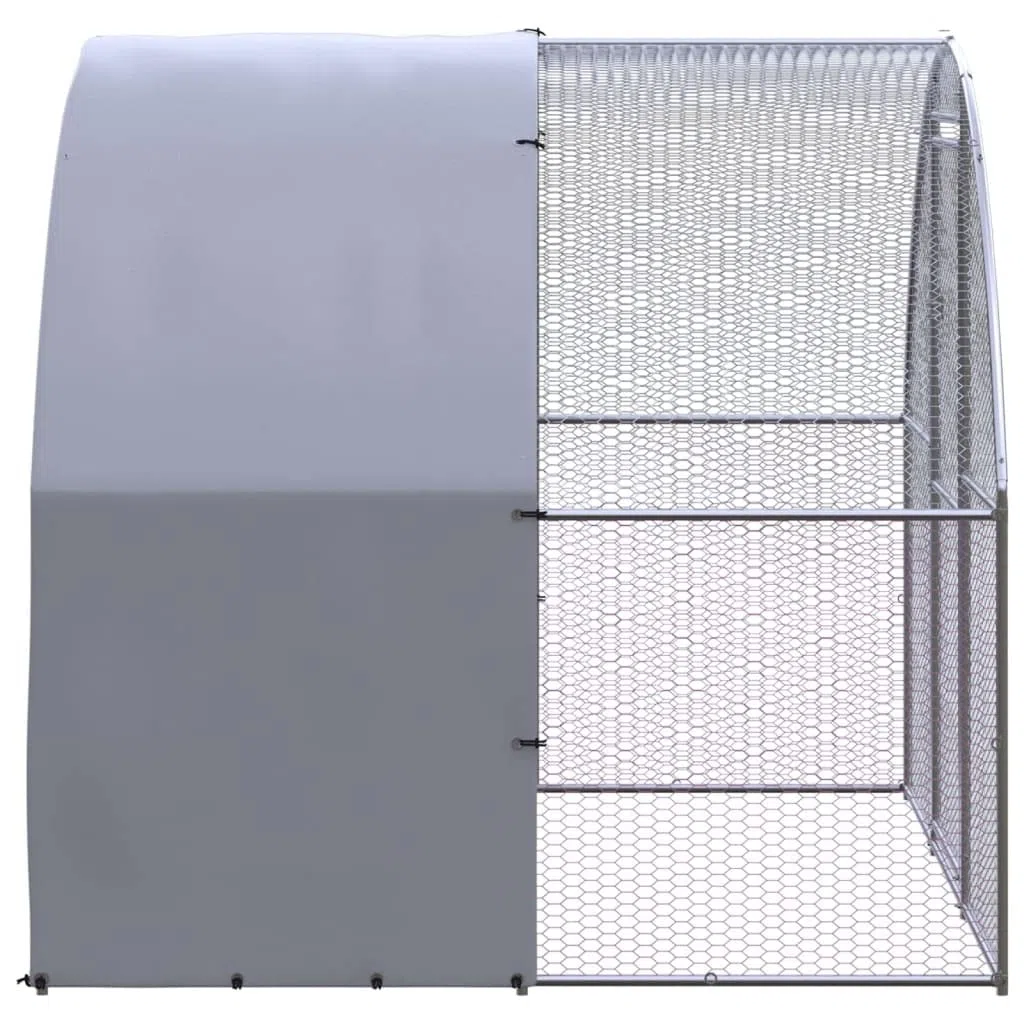 vidaXL Gallinero de Exterior de Acero Galvanizado 3x2x2m Jaula Pollos Gallinas