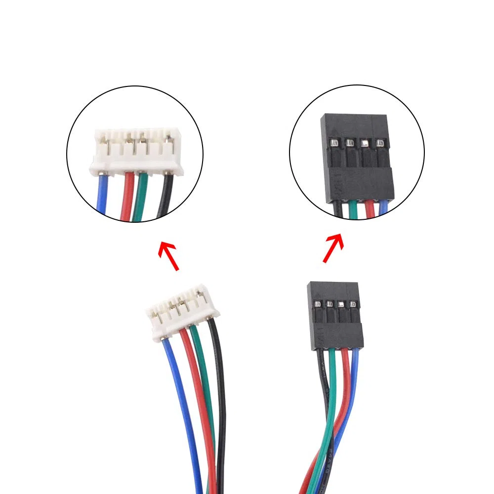 STEPPERONLINE NEMA 17 motor paso a paso bipolar 45Ncm 1.5A 12V 42x39mm 4 cables con conector de 1 metro PIN para impresora 3D, paquete de 5