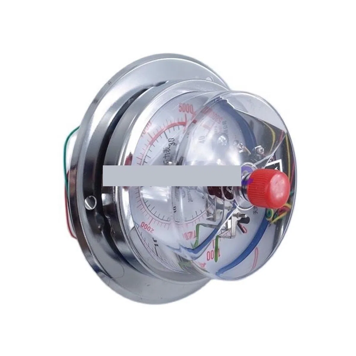 Manómetro de contacto eléctrico sísmico de borde de correa axial YNXC-100ZT asistencia magnética de 1.6MPA, control de límite superior e inferior de 0-60MPA(0-1MPA)