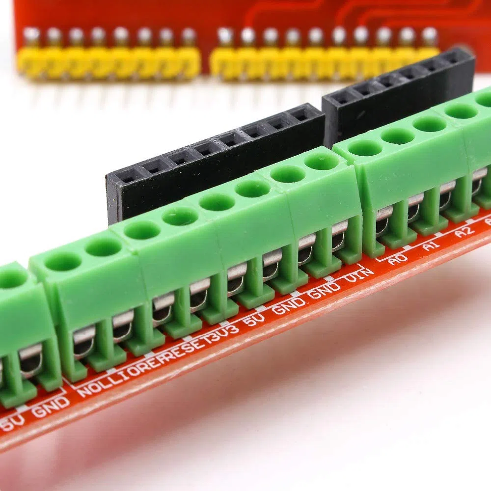2PACK Screw Shield V2 Terminal de Placa de expansión Compatible con para Arduino UNO R3 con Cable Dupont Hembra a Macho