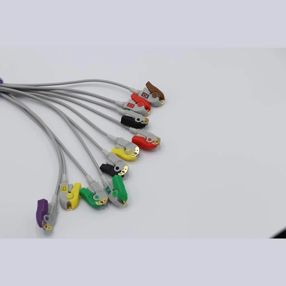 Cable Nihon Kohden EKG compatible con 10 cables de 15 pines IEC Smart ECG Pin/conector de grabador