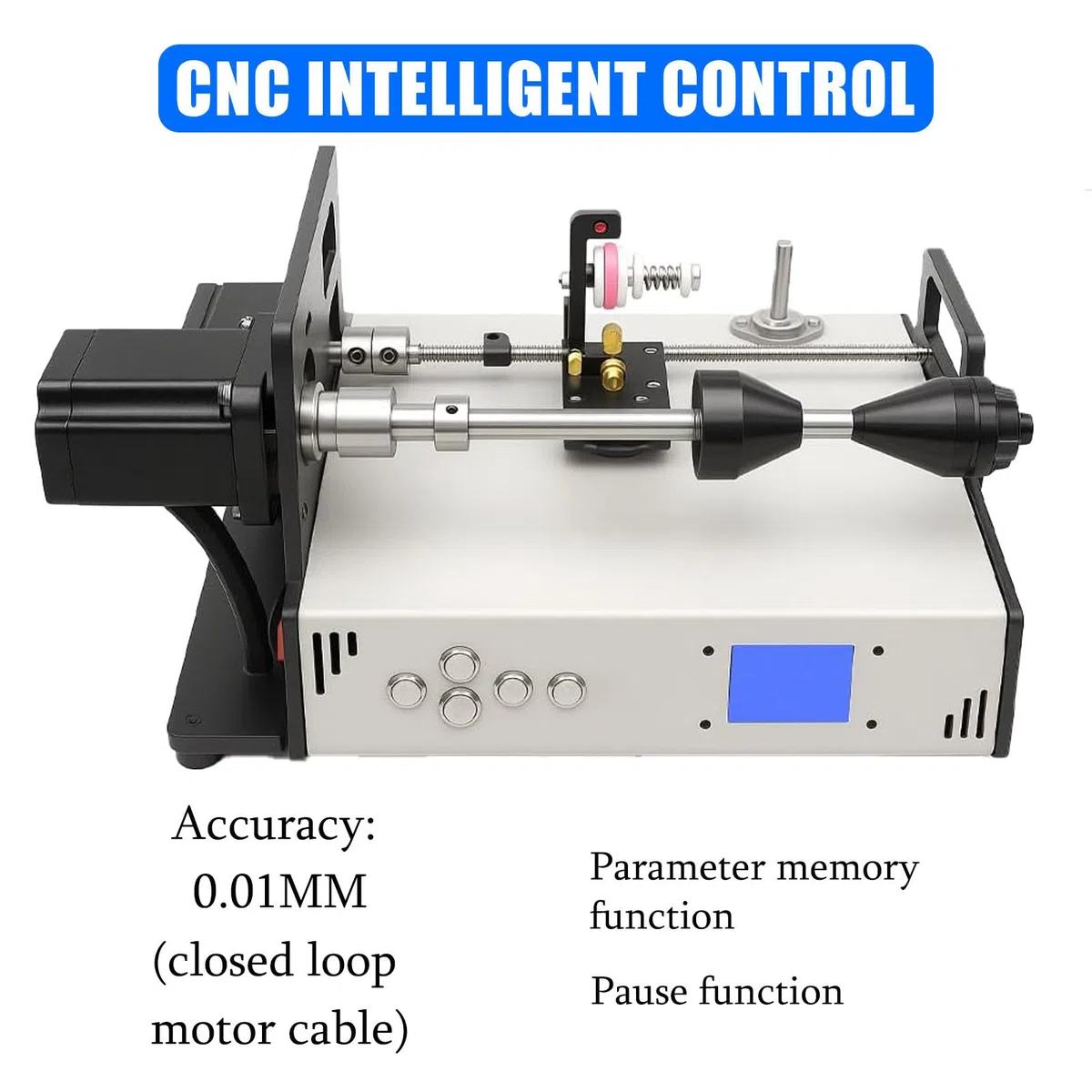Bobinadora Automática 1200 RPM con Cable para Transformadores de Tubo, Alambre Esmaltado