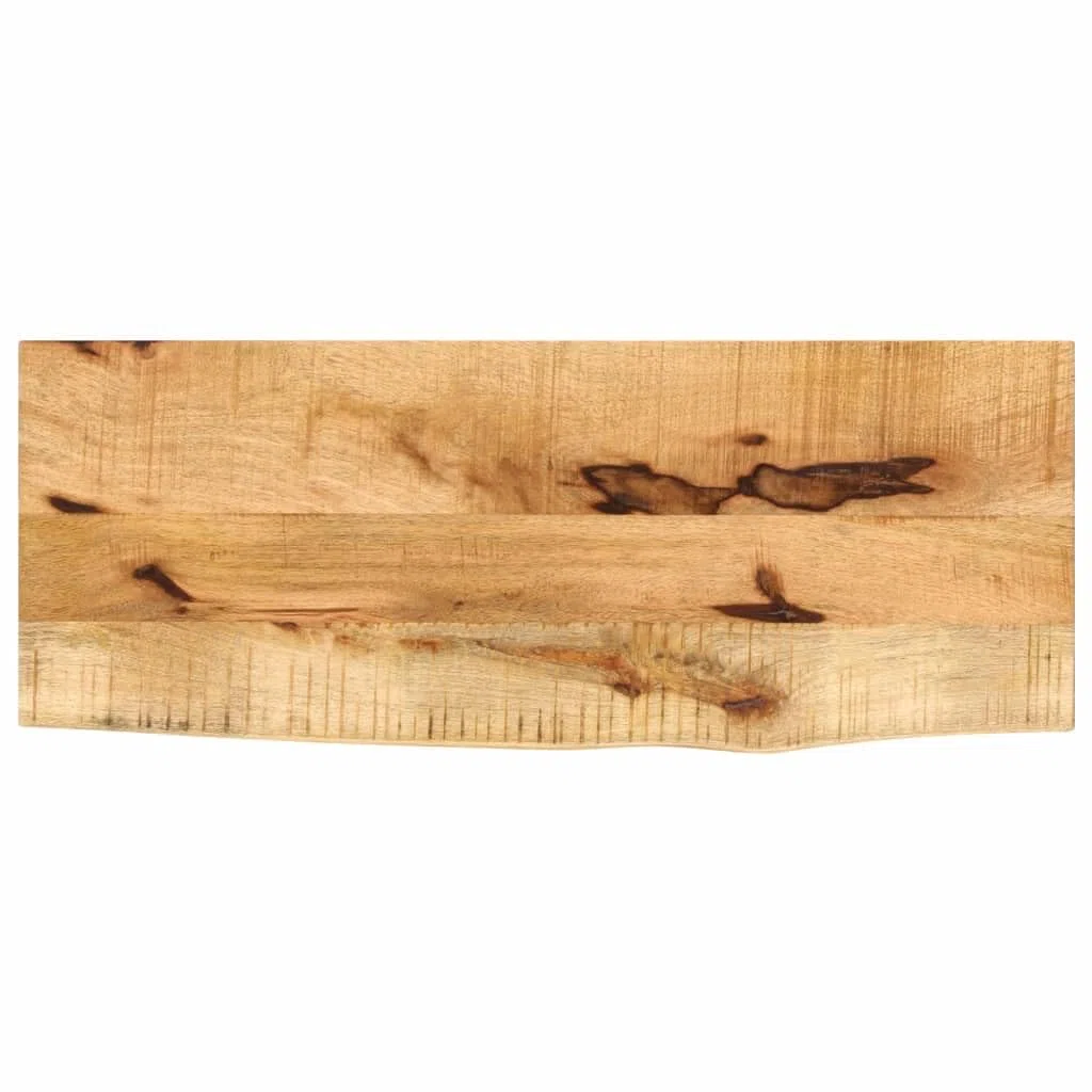 vidaXL Tablero de mesa de 70 x 40 x 2,5 cm con bordes vivos de madera de mango en bruto, superficie de repuesto para mesa de comedor, superficie de apoyo