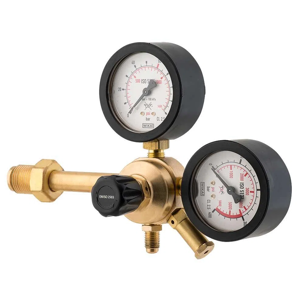 OXYTURBO Reductor de presión Major HP nitrógeno 60 bar gas comprimido hasta 300 bar con conector 1/4 SAE El reductor profesional para su sistema de aire acondicionado