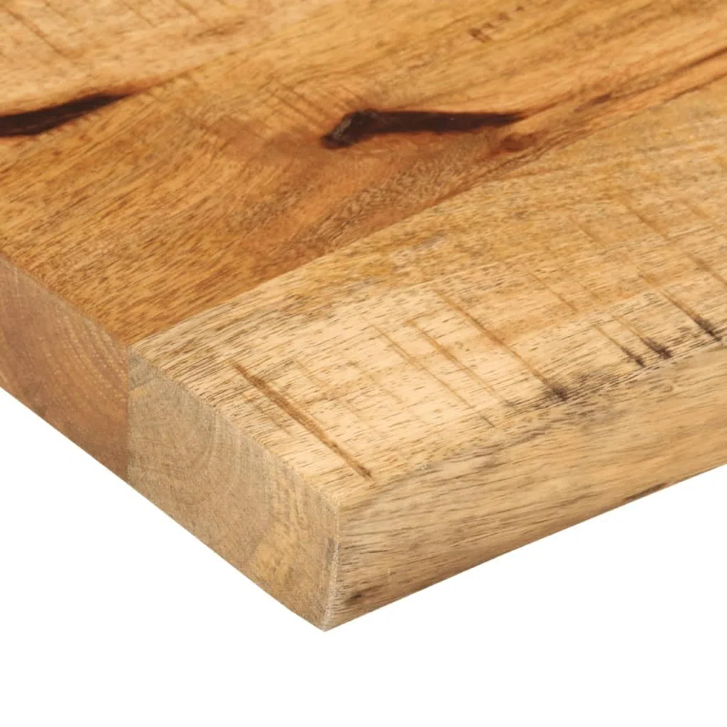 vidaXL Tablero de Mesa Borde Natural Madera Maciza Mango 90x40x3,8 cm, Superficie de Mesa, Tablero de Reemplazo