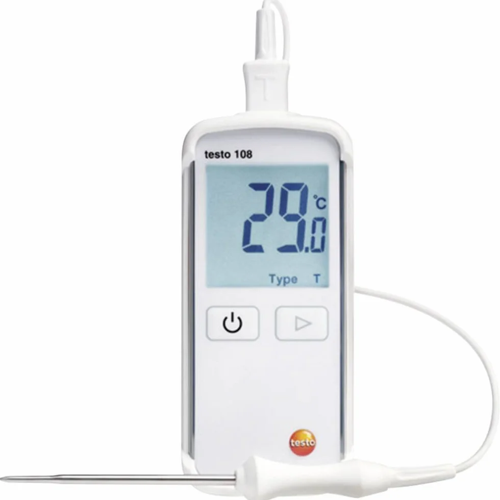 Testo 0563 1080 Instrumento Temperatura Impermeable de Medición (Tipo T y K), Incluyendo Termopar Tipo de Sensor T, S