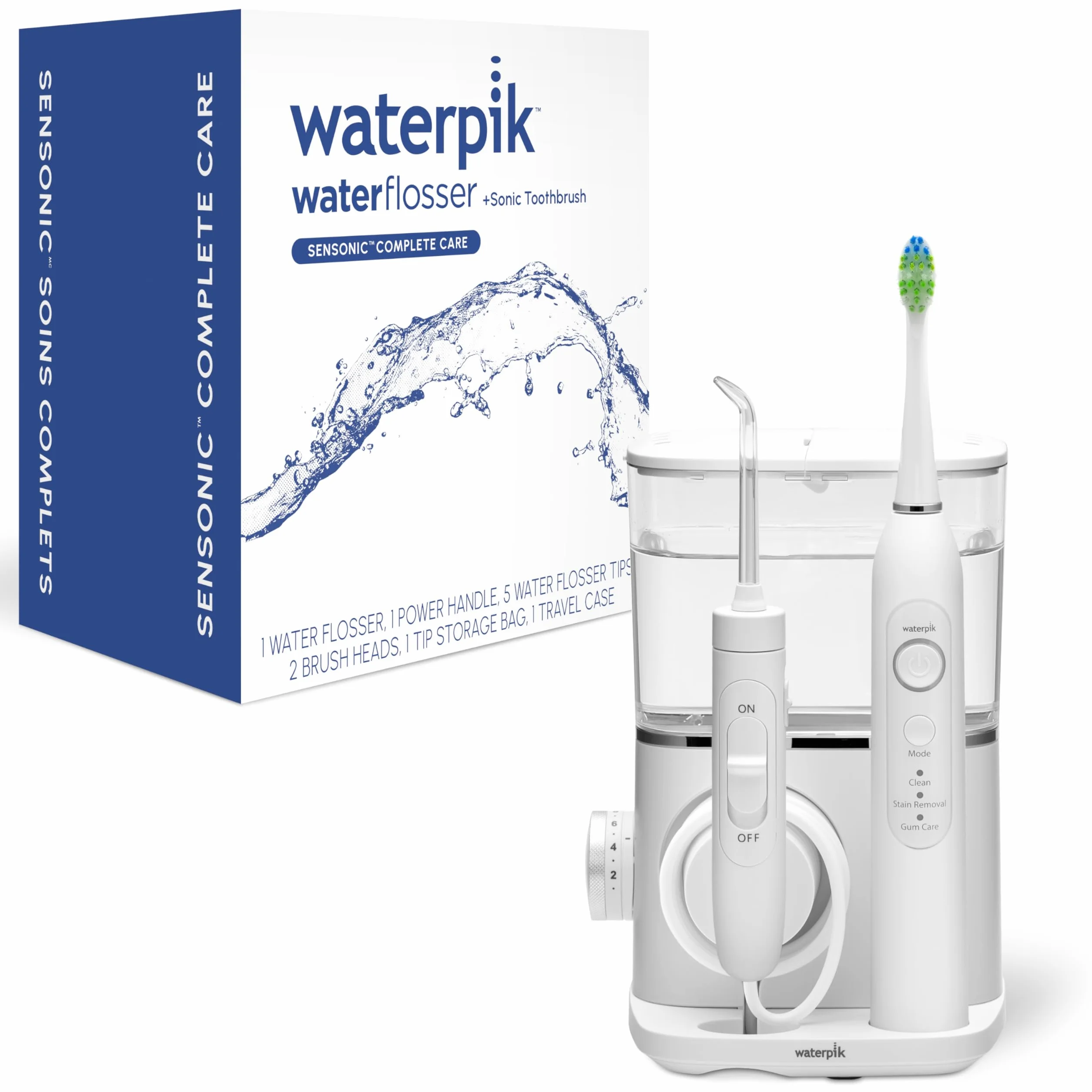 Waterpik Sensonic Complete Care CC-04 Cepillo de dientes eléctrico recargable hilo dental blanco