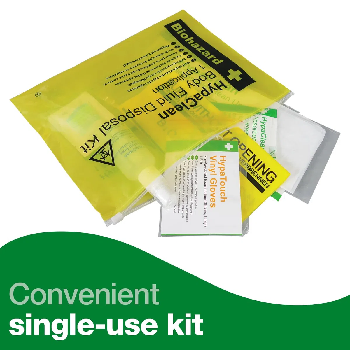 Safety First Aid k418 a hypaclean Cuerpo líquido Kit de eliminación