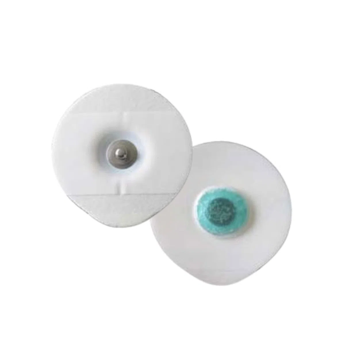 100 electrodos universales de gel adhesivos de clip ECG casquillo botón electrodo. Original cuidado Farma (Tamaño: 50 x 48 mm)