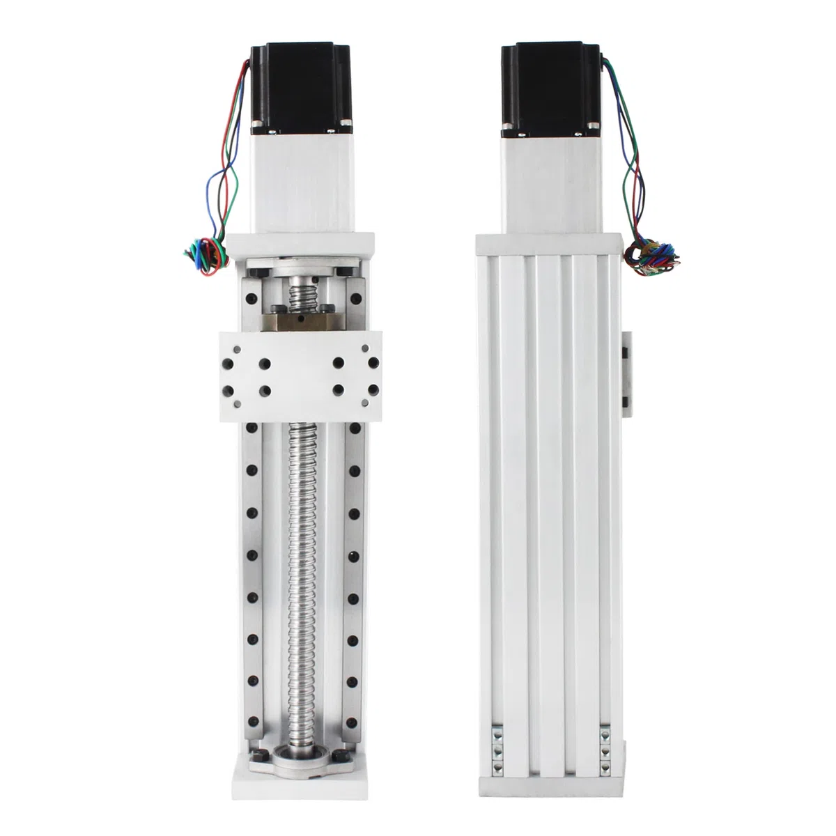 RATTMMOTOR Actuador lineal, guía lineal CNC, 80 mm de ancho, carrera efectiva de 500 mm, accionamiento lineal, husillo de bolas SFU1605 con motor paso a paso Nema23